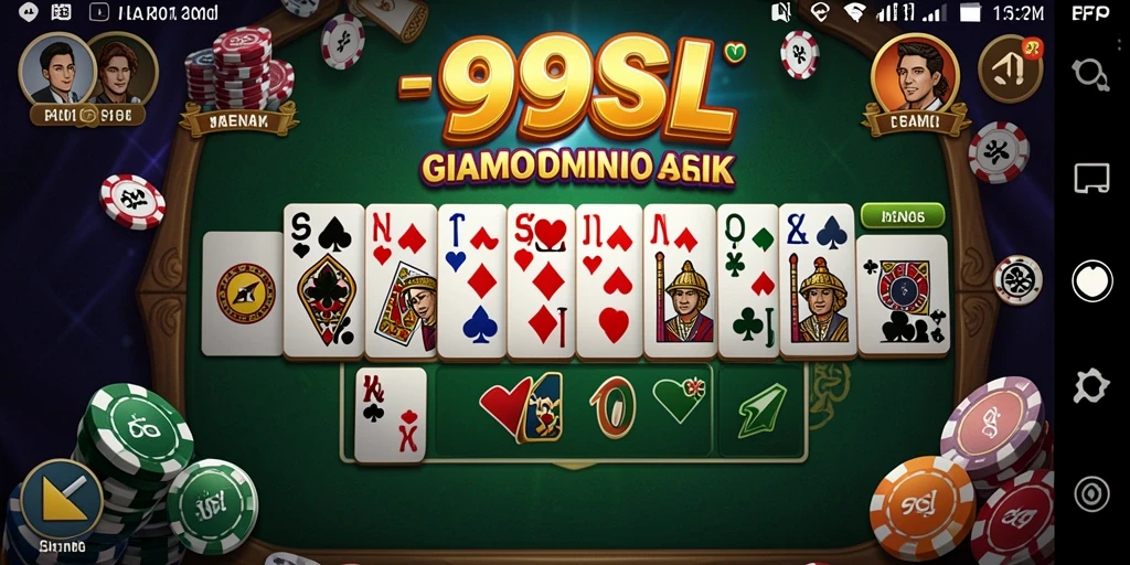 Tangkapan layar dari permainan Domino yang seru di 99SL.