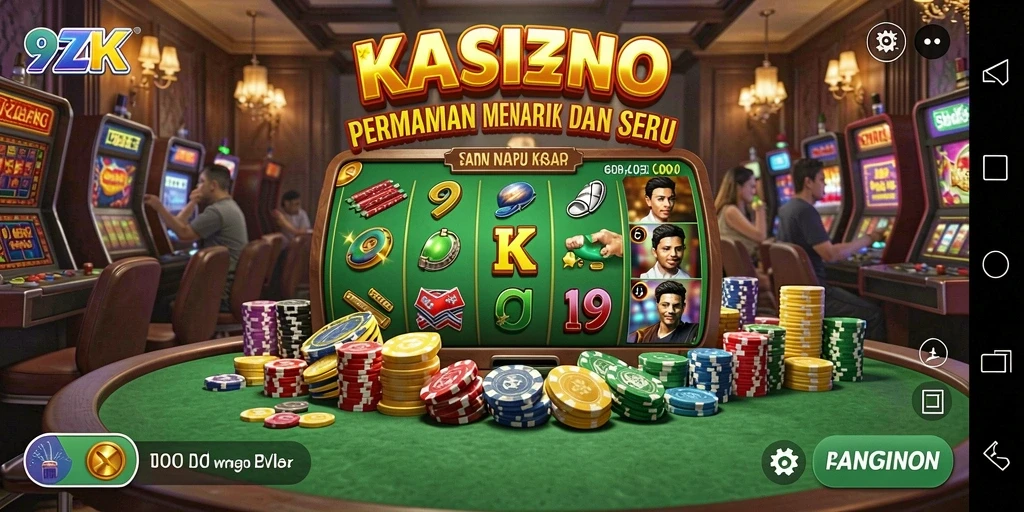 Screenshot gameplay 9ZK menampilkan suasana kasino yang seru dan menarik.