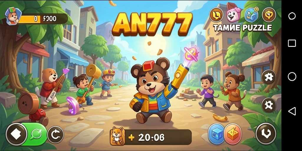 Screenshot gameplay AN777 menampilkan tantangan puzzle yang memikat.