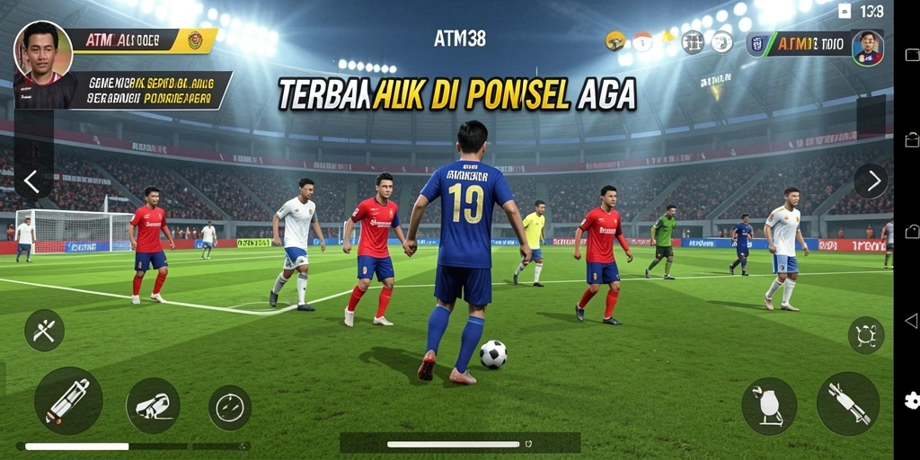 Tampilan gameplay <strong>ATM138</strong> dengan aksi sepak bola yang seru.