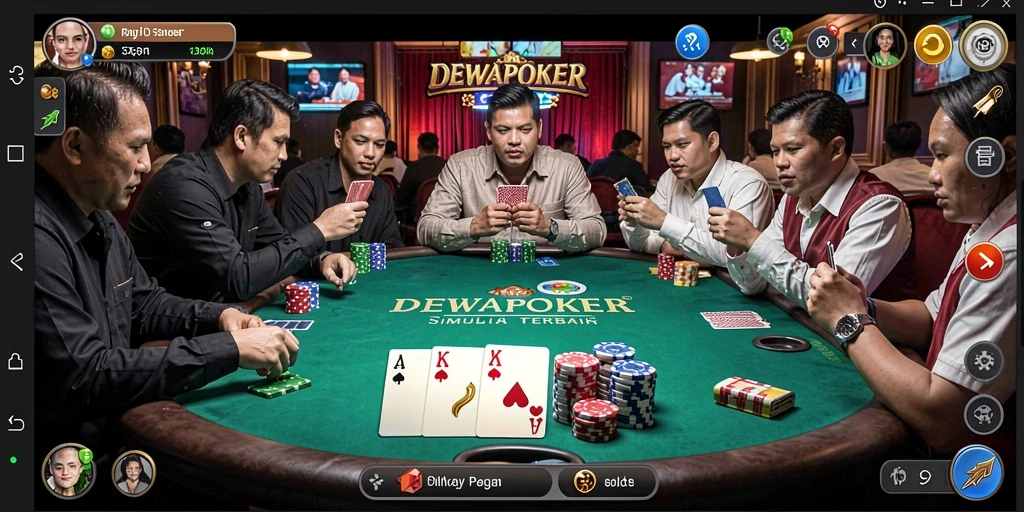 Tampilan gameplay menakjubkan di DEWAPOKER dengan grafis realistis.