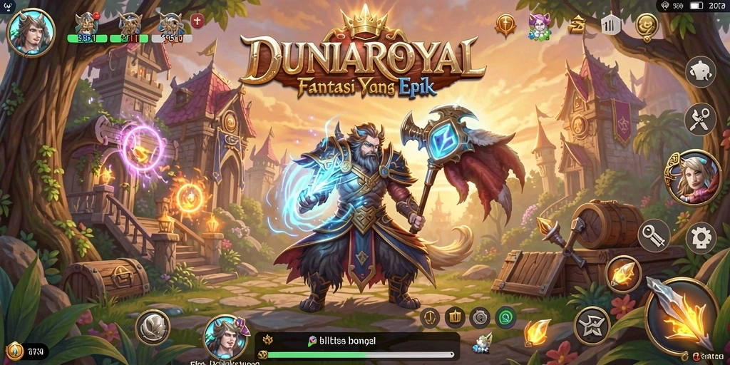 Screenshot gameplay DUNIAROYAL menampilkan aksi petualangan seru yang penuh tantangan.