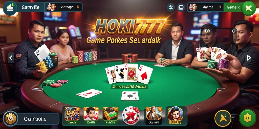 Tampilan gameplay HOKI777 yang menakjubkan saat bermain Poker.