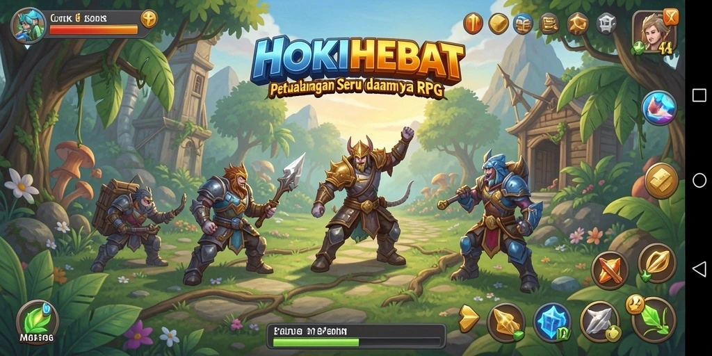 Tampilan gameplay HOKIHEBAT yang menampilkan pertarungan seru dan visual menawan.
