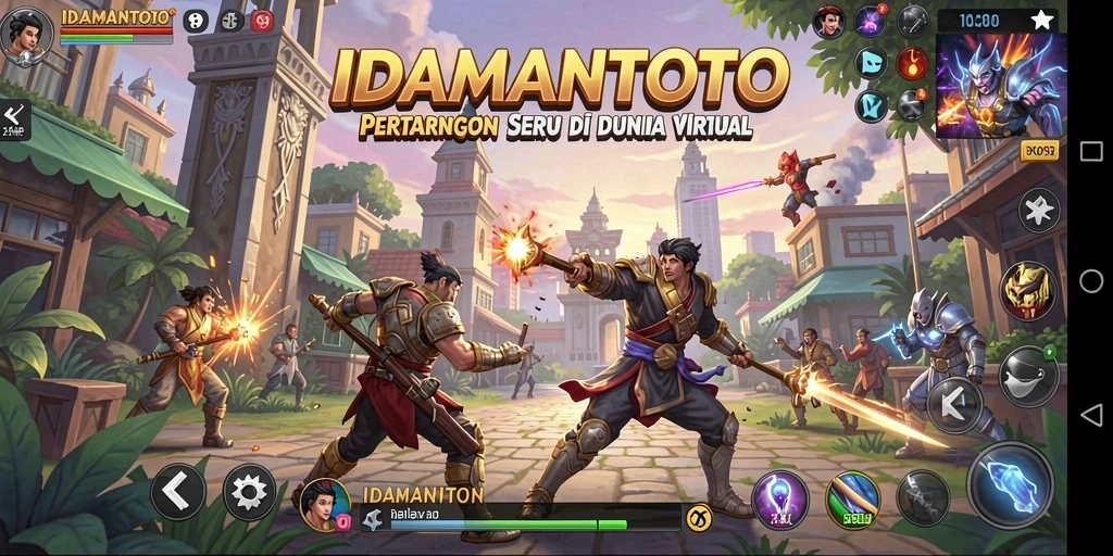 Tampilan gameplay mendebarkan di IDAMANTOTO saat pertarungan berlangsung.
