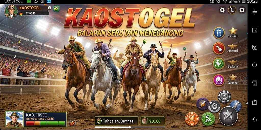 Tampilan menakjubkan dari gameplay KAOSTOGEL yang penuh aksi balap.