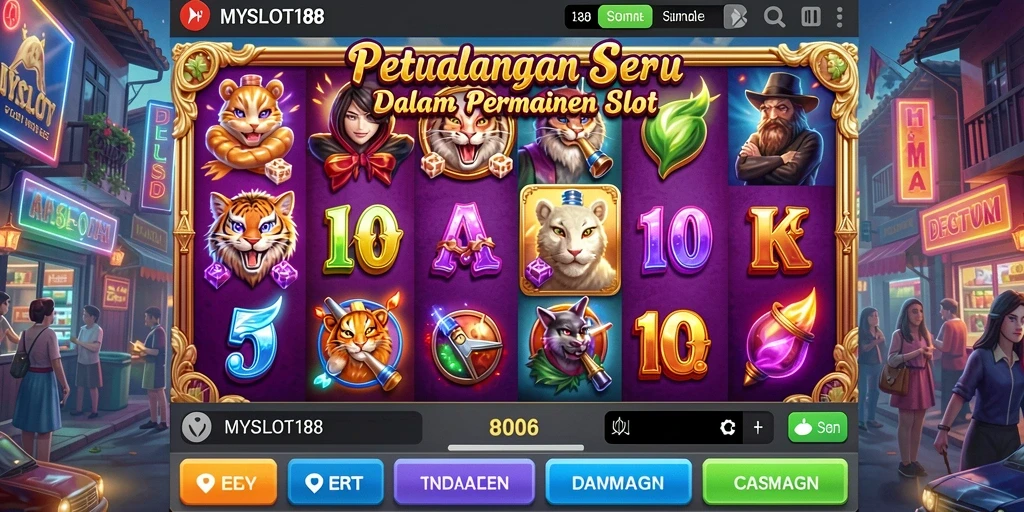 Tampilan permainan slot petualangan menarik dalam MYSLOT188.
