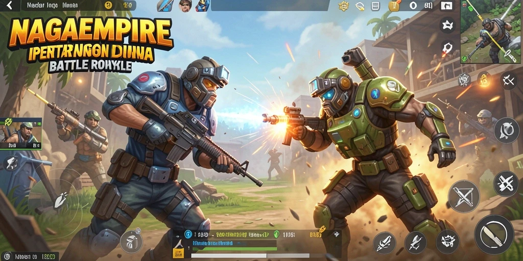 Tangkapan layar dari gameplay seru NAGAEMPIRE yang penuh aksi.