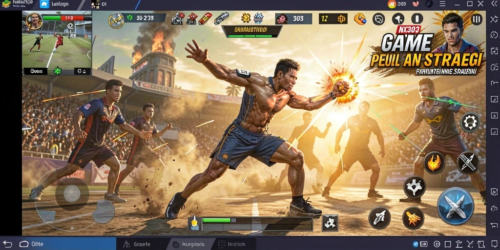 Tampilan aksi seru dalam game olahraga NX303.