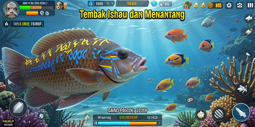 Tangkapan layar gameplay seru dari PAKARJP saat menembak ikan.