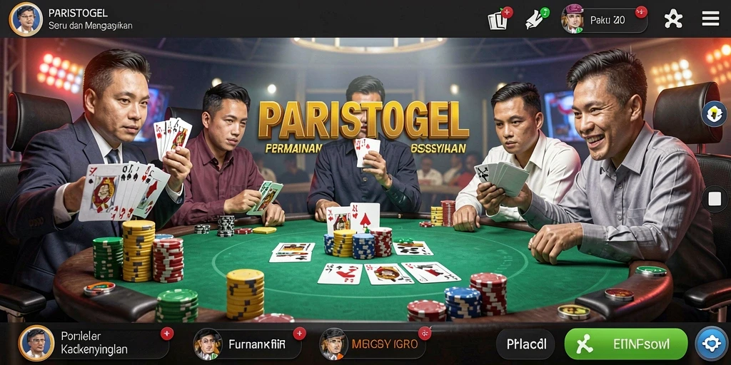 Tampilan menakjubkan dari gameplay Poker di PARISTOGEL.