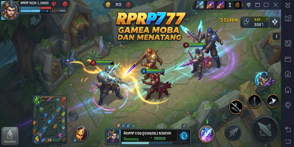 Screenshot gameplay RPRP777 dengan aksi seru dan karakter unik.