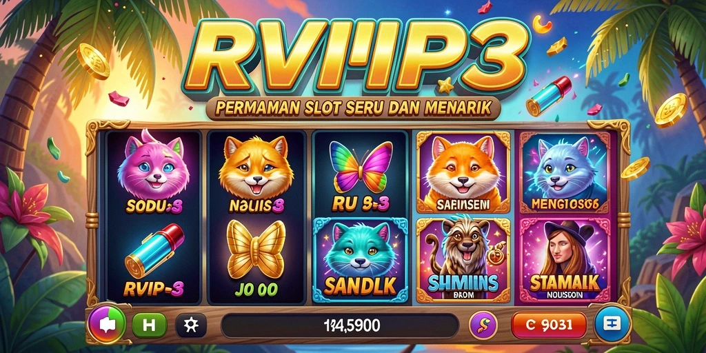 Tampilan gameplay yang menegangkan dalam RVIP3 saat memutar roda Slot.