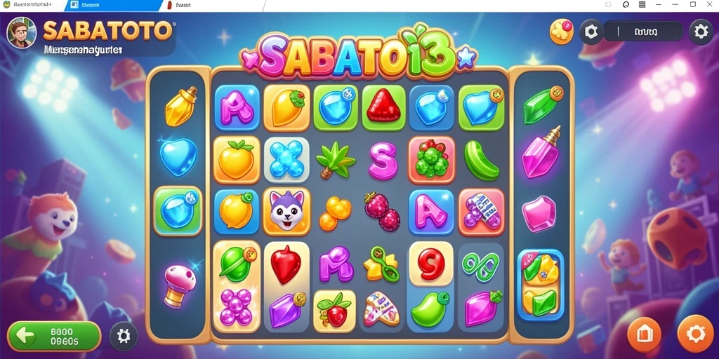 Gameplay SABATOTO yang menantang dalam momen mencocokkan barang.