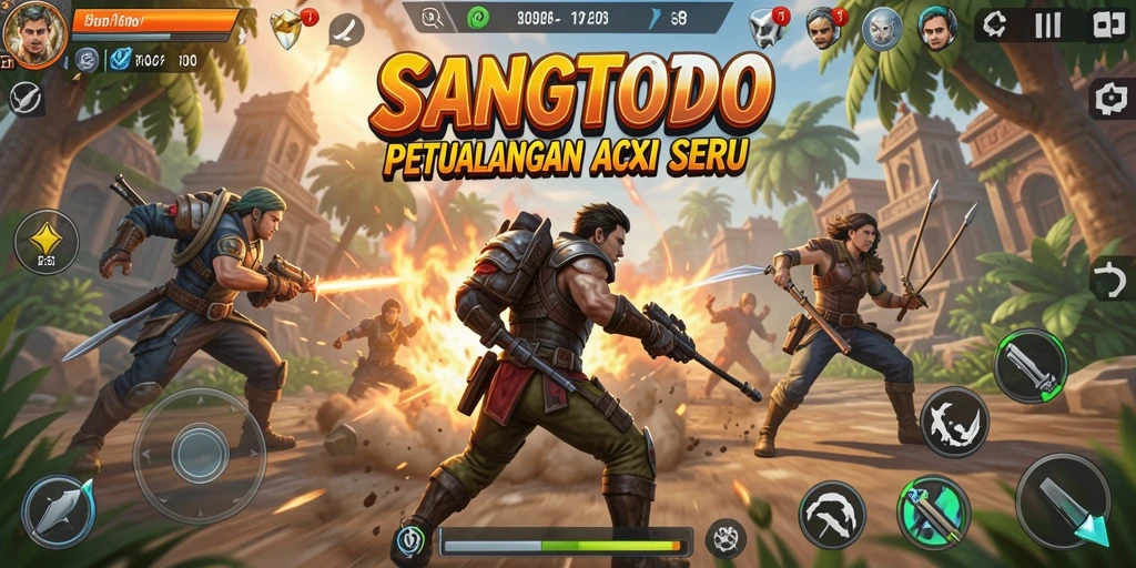 Screenshot aksi intens dari gameplay SANGTOTO yang menegangkan.