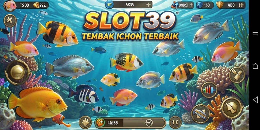 Tampilan screenshot SLOT39 menunjukkan gameplay Tembak Ikan yang seru.