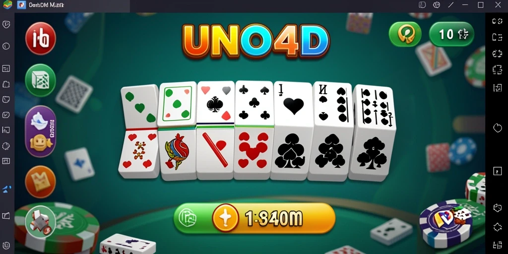 Tampilan gameplay seru Domino di aplikasi UNO4D.