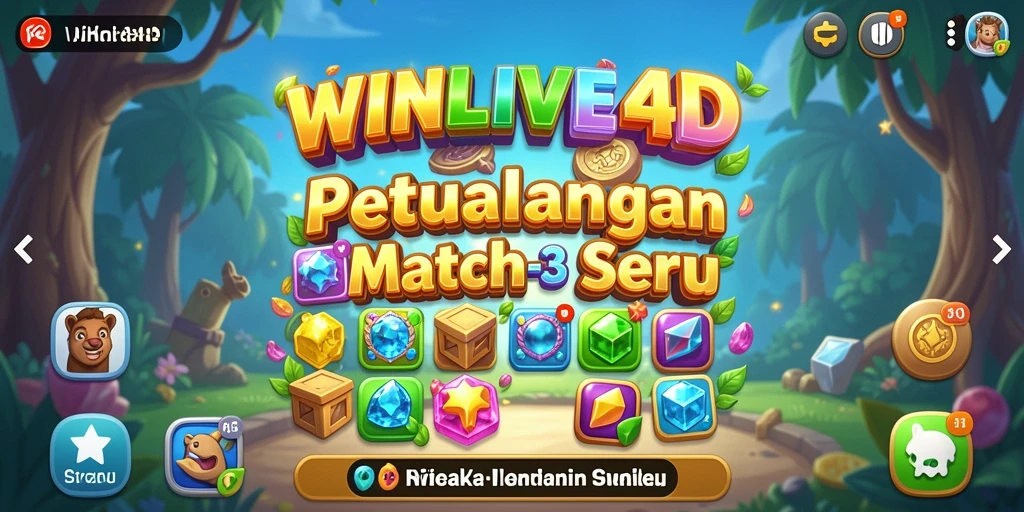 Tampilan gameplay WINLIVE4D yang dinamis dan berwarna.
